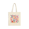 Load image into Gallery viewer, Vibrant Whimsical Flowers Canvas Tote Bag
