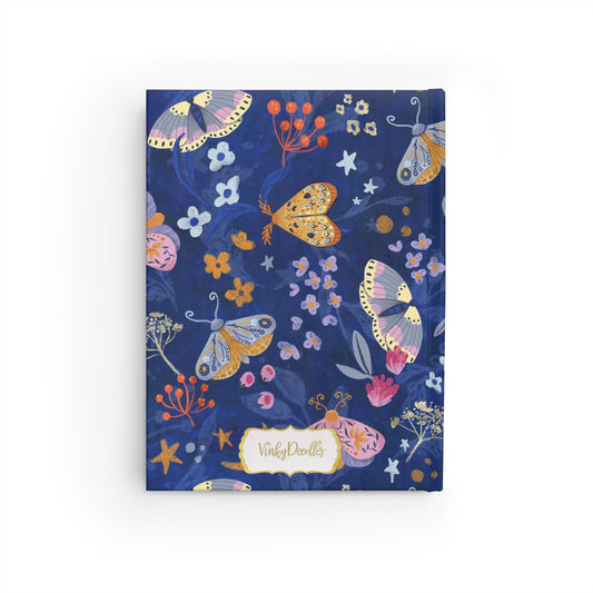 Moonlit Moth Garden Pattern personalized journal