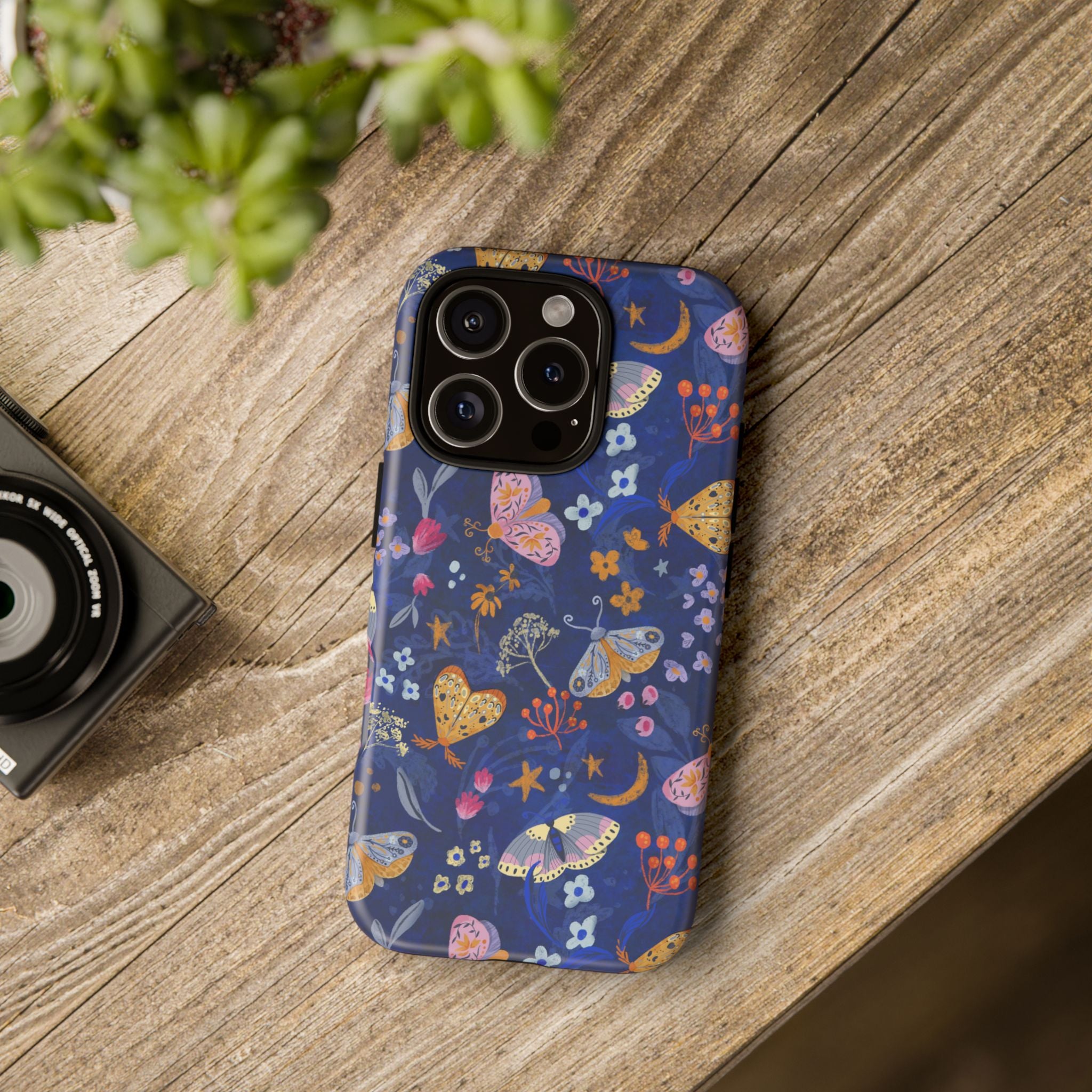 Moonlit Moth Garden Tough Phone Case