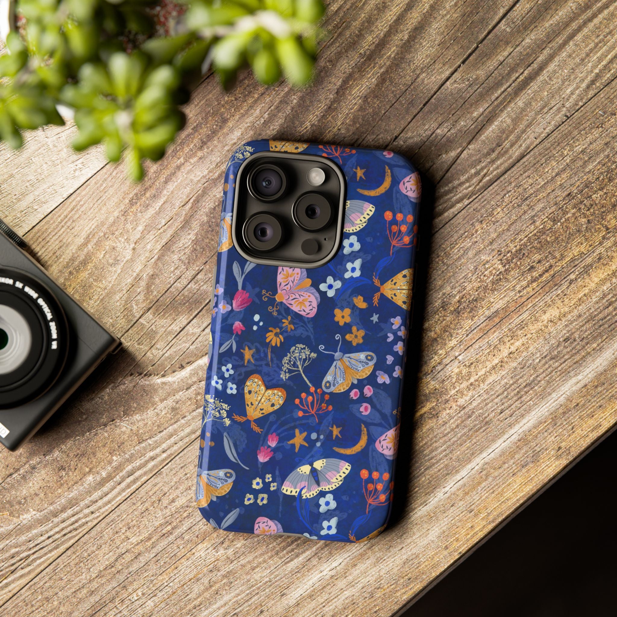Moonlit Moth Garden Tough Phone Case