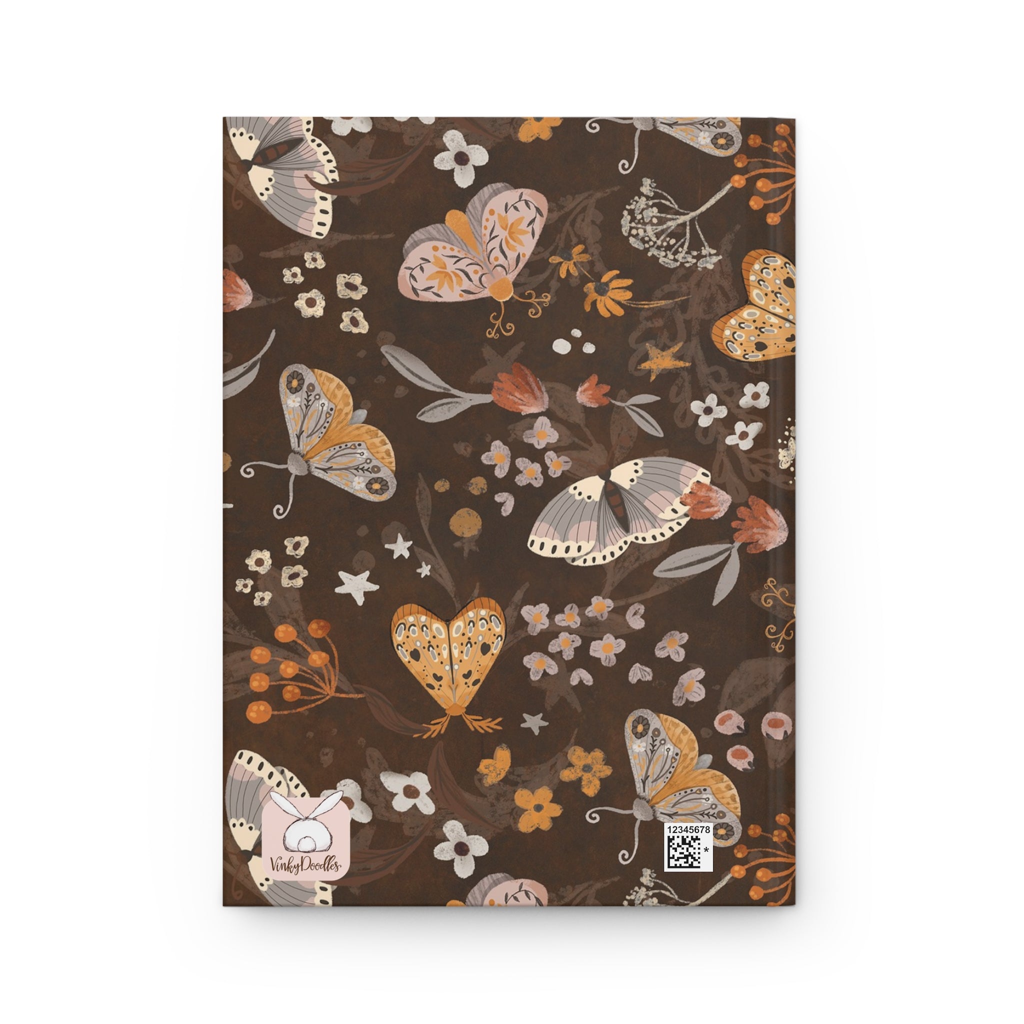 Vintage Moths Autumn Garden Hardcover Journal