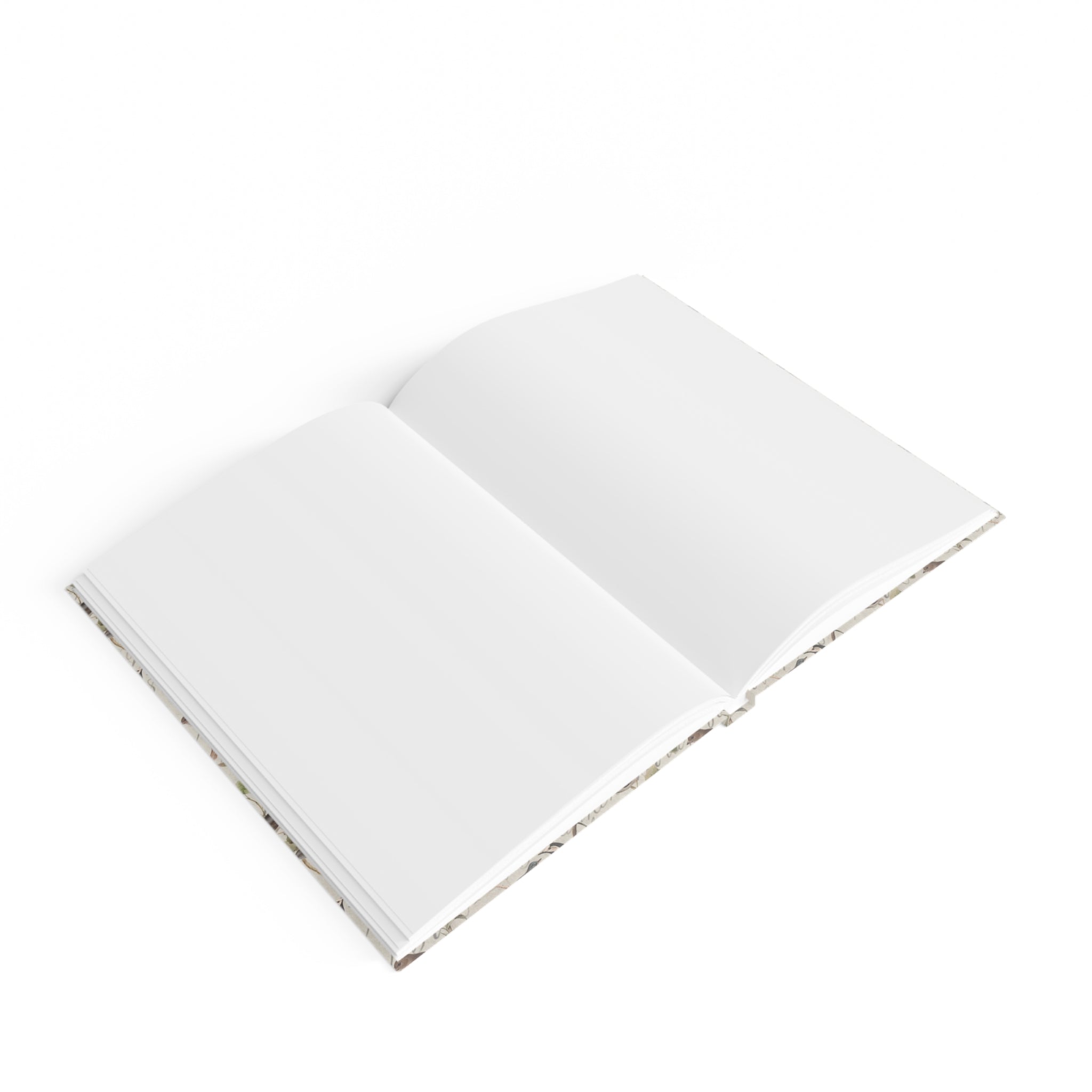 White notebook with blank pages on a white background Vintage Bird Forest Personalized Journal