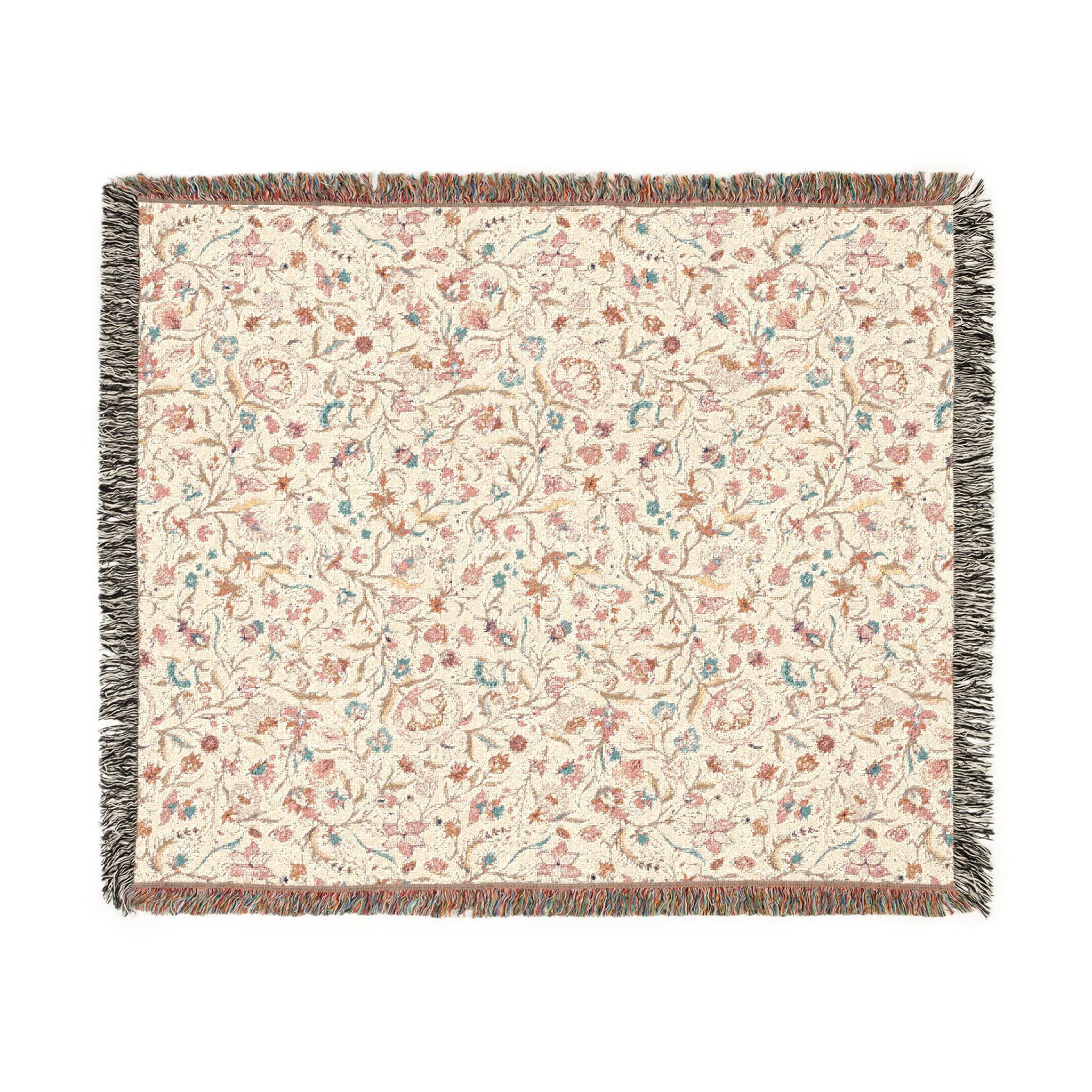 Romantic Vintage Chintz Garden Woven Blanket