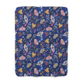 Load image into Gallery viewer, Moonlit Moth Garden Sherpa Fleece Blanket
