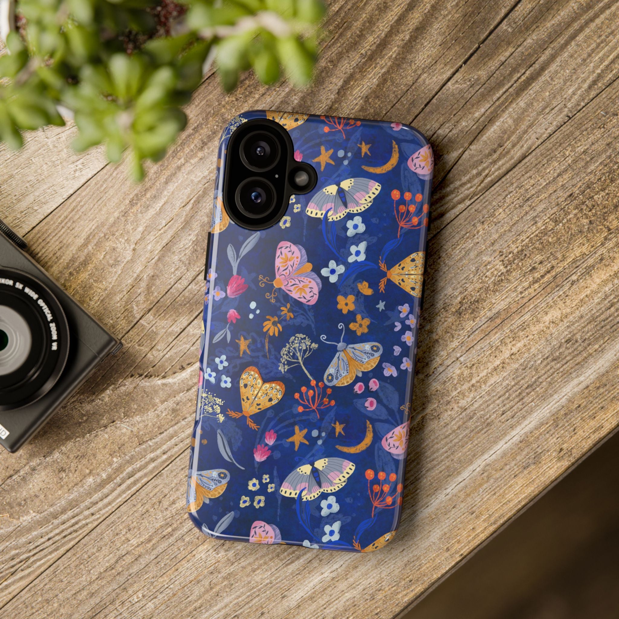 Moonlit Moth Garden Tough Phone Case
