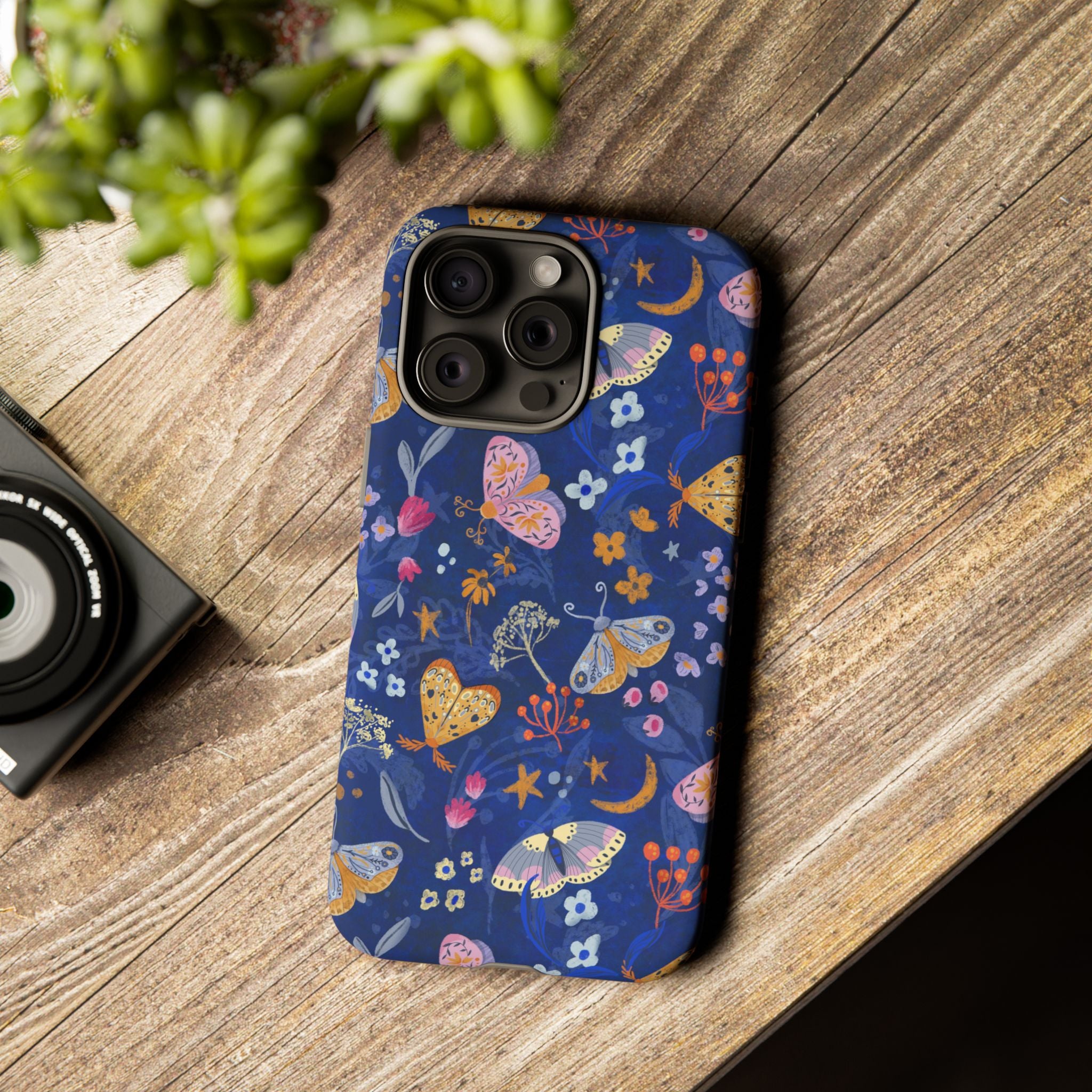Moonlit Moth Garden Tough Phone Case