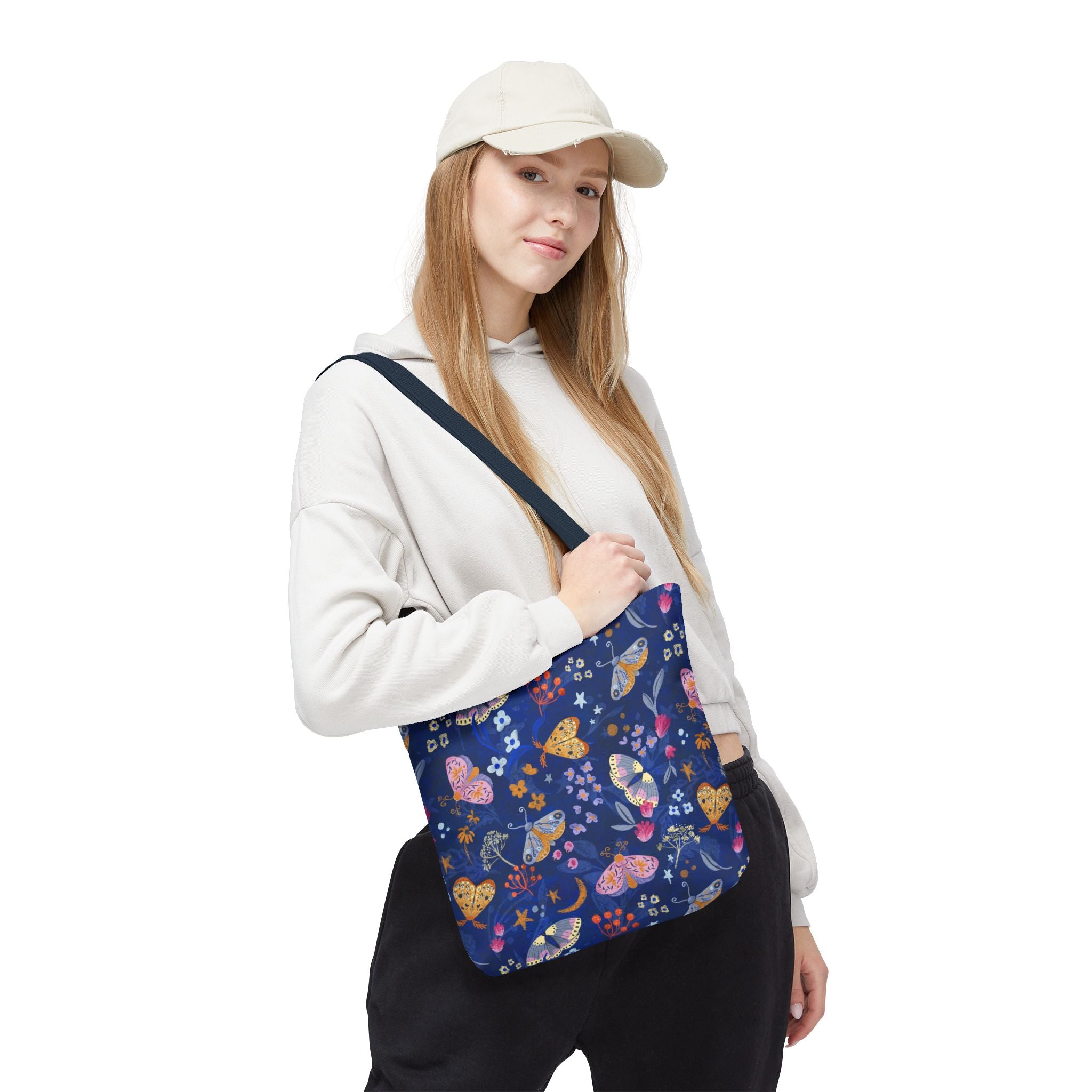 Moths Midnight Garden Tote Bag