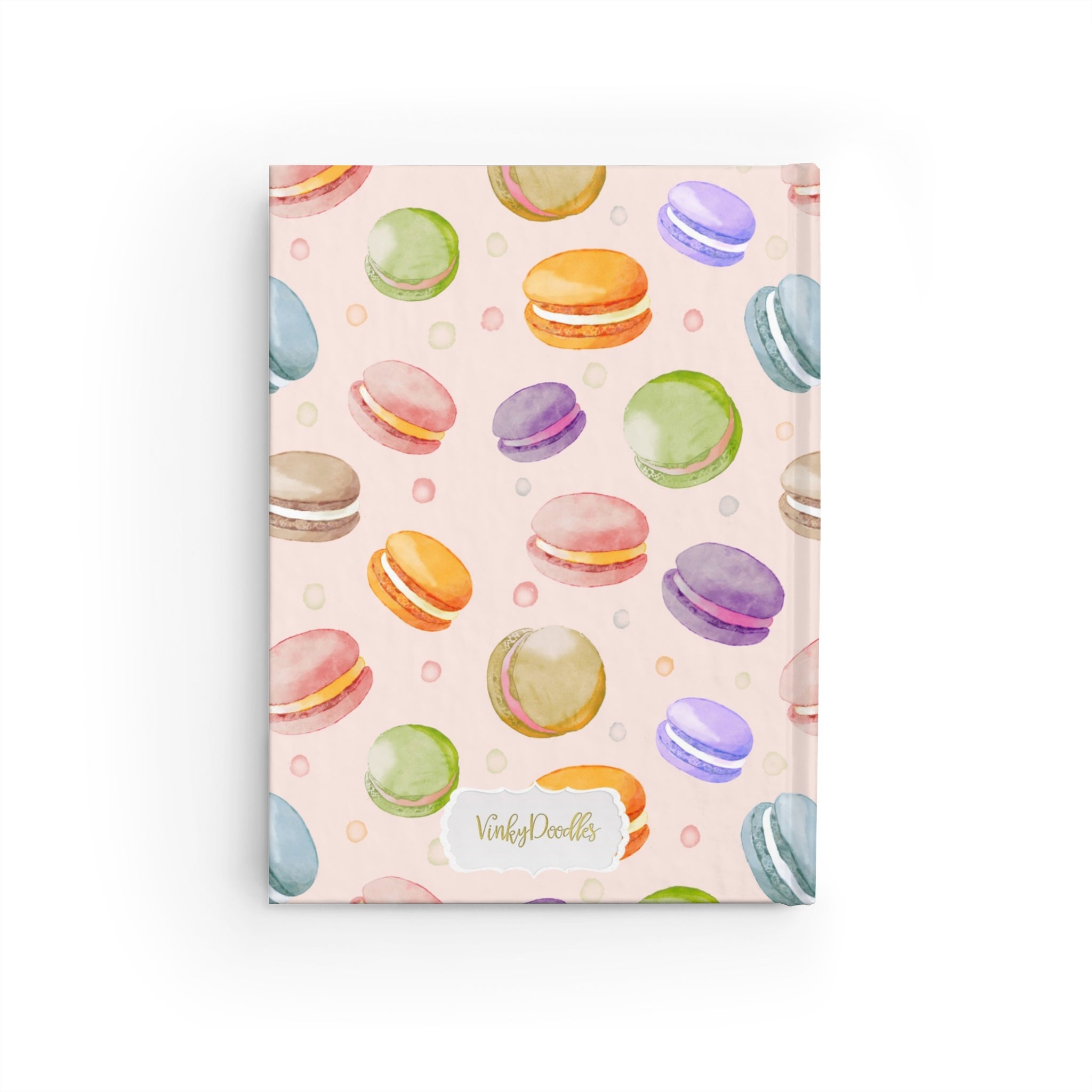 Watercolor Macarons Personalized Blank Hard Cover Journal