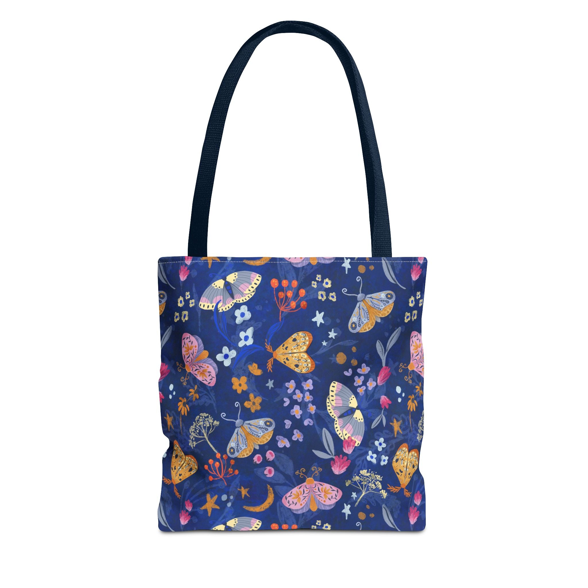 Moths Midnight Garden Tote Bag
