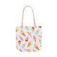 Load image into Gallery viewer, Ice Cream Pattern Tote Bag — Cute Pastel Summer Canvas Tote

