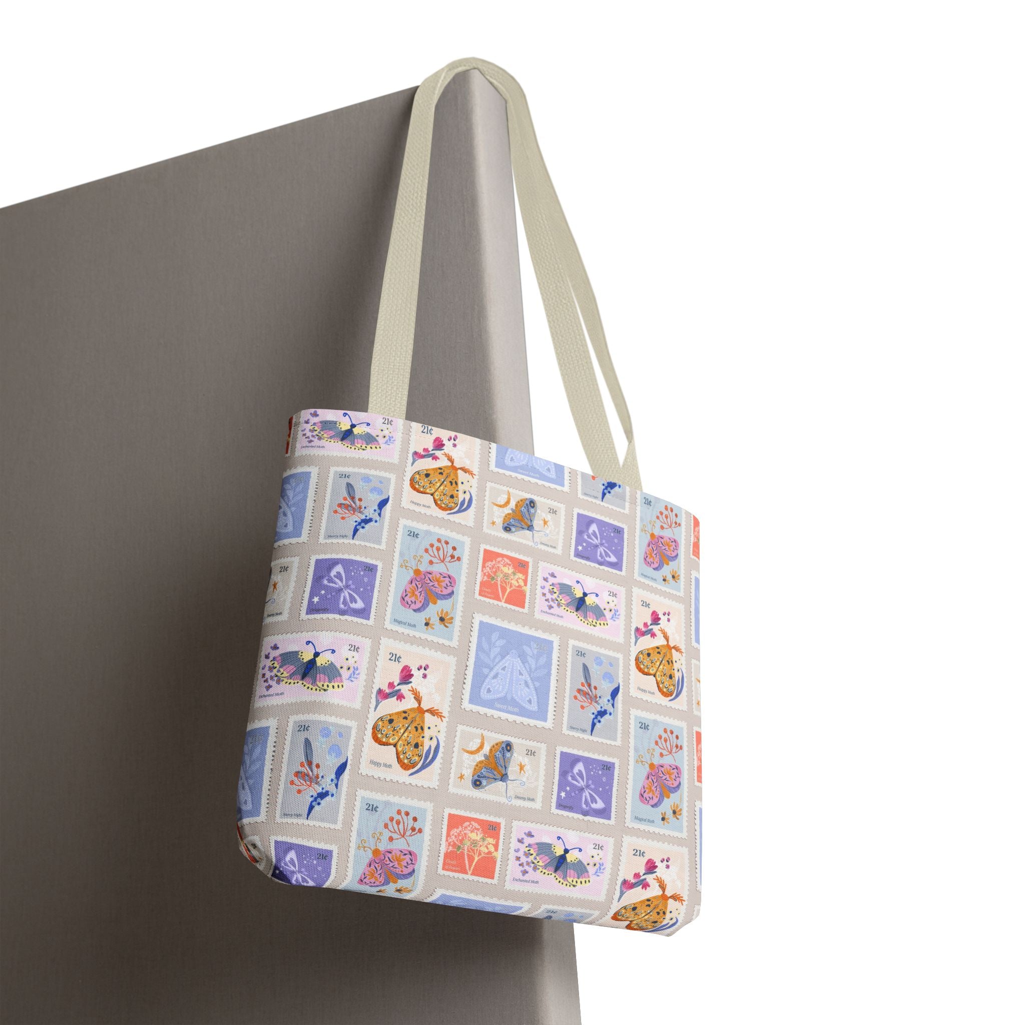 Vintage Moths Stamps Tote Bag
