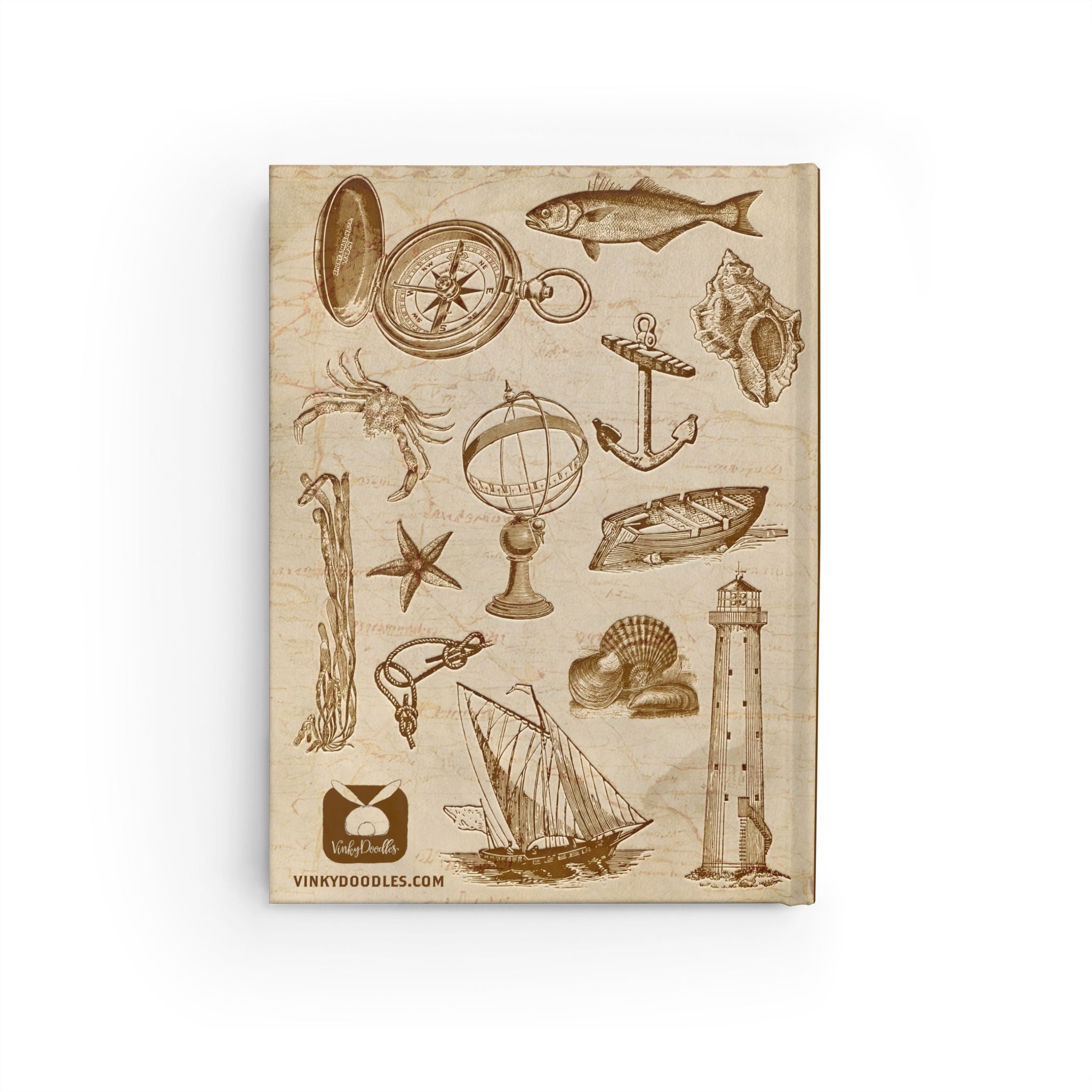 Vintage Nautical Monogram  Personalized Journal