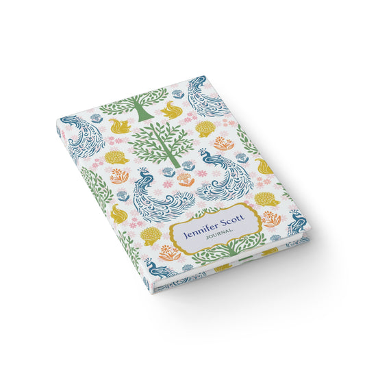 Peacock Garden Personalized Journal