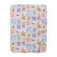 Load image into Gallery viewer, Vintage Moth Stamps Pastel Pattern Sherpa Fleece Blanket
