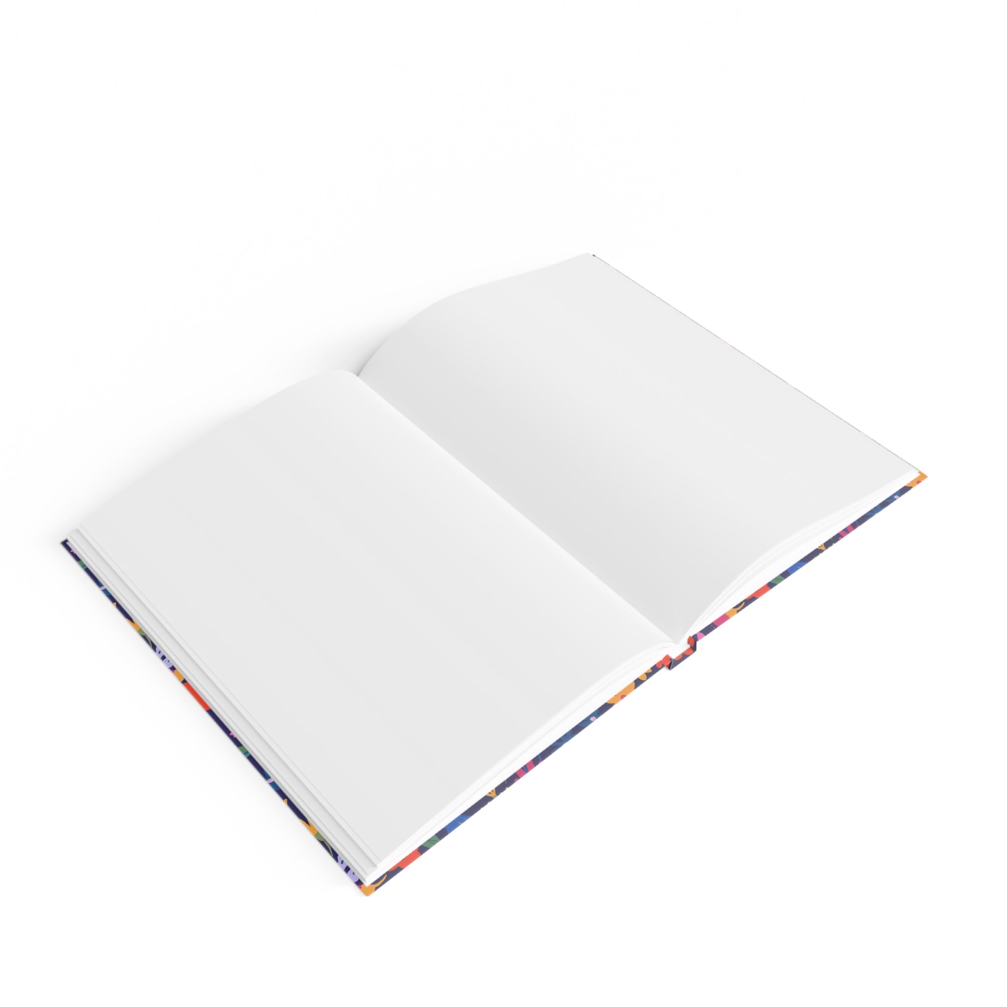 Vibrant Modern Floral Personalized Journal Navy