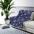 Load image into Gallery viewer, Moonlit Moth Garden Sherpa Fleece Blanket
