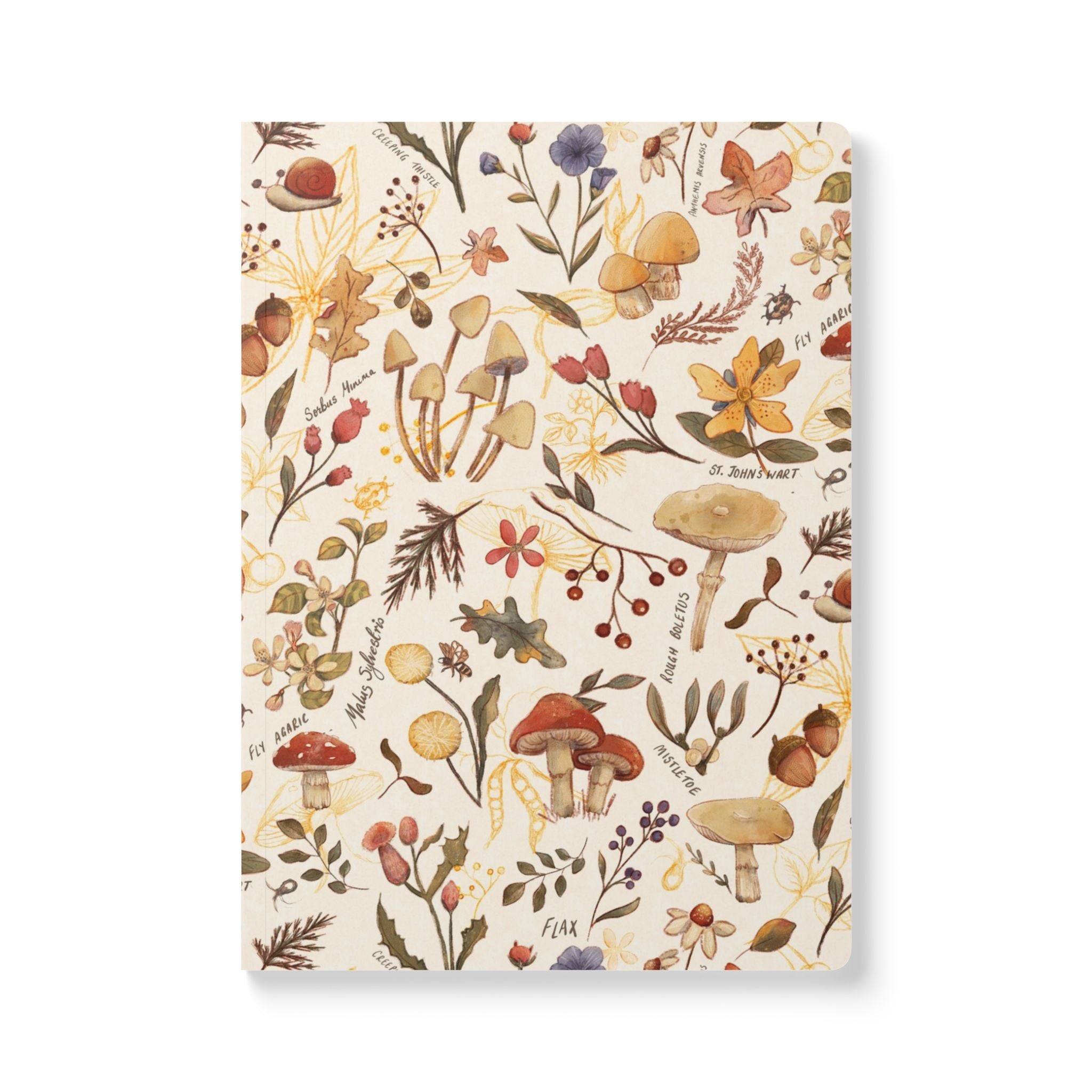 Woodland Mushrooms Autumn Herbarium - Soft Cover Journal