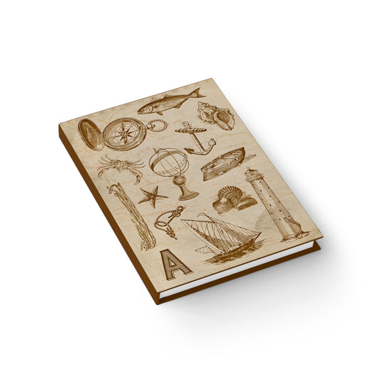 Vintage Nautical Monogram  Personalized Journal