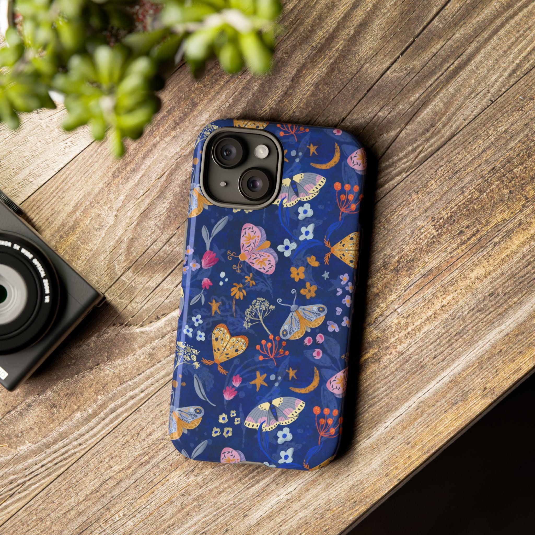 Moonlit Moth Garden Tough Phone Case
