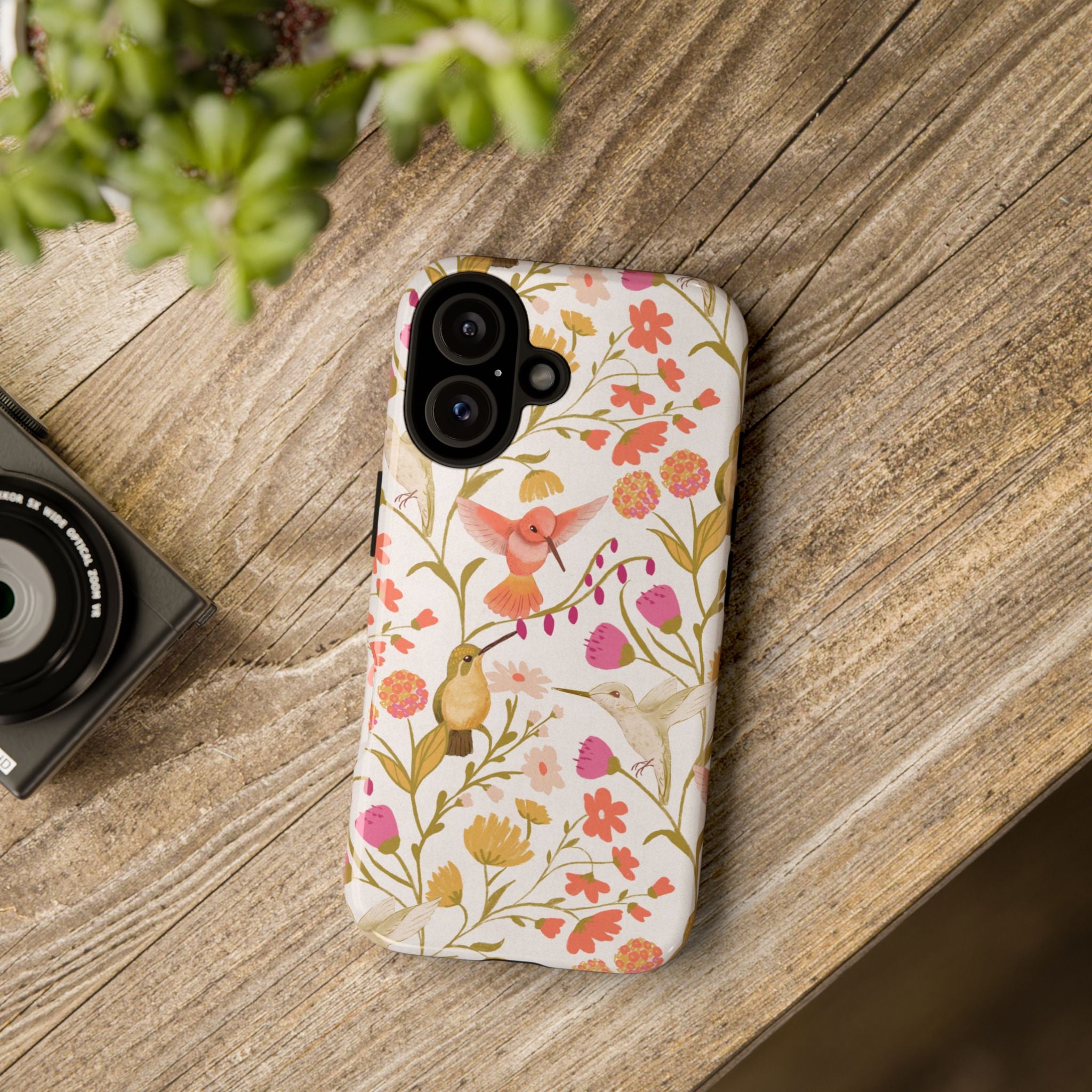 Phone Case - Hummingbird Dream Garden Floral Tough Case
