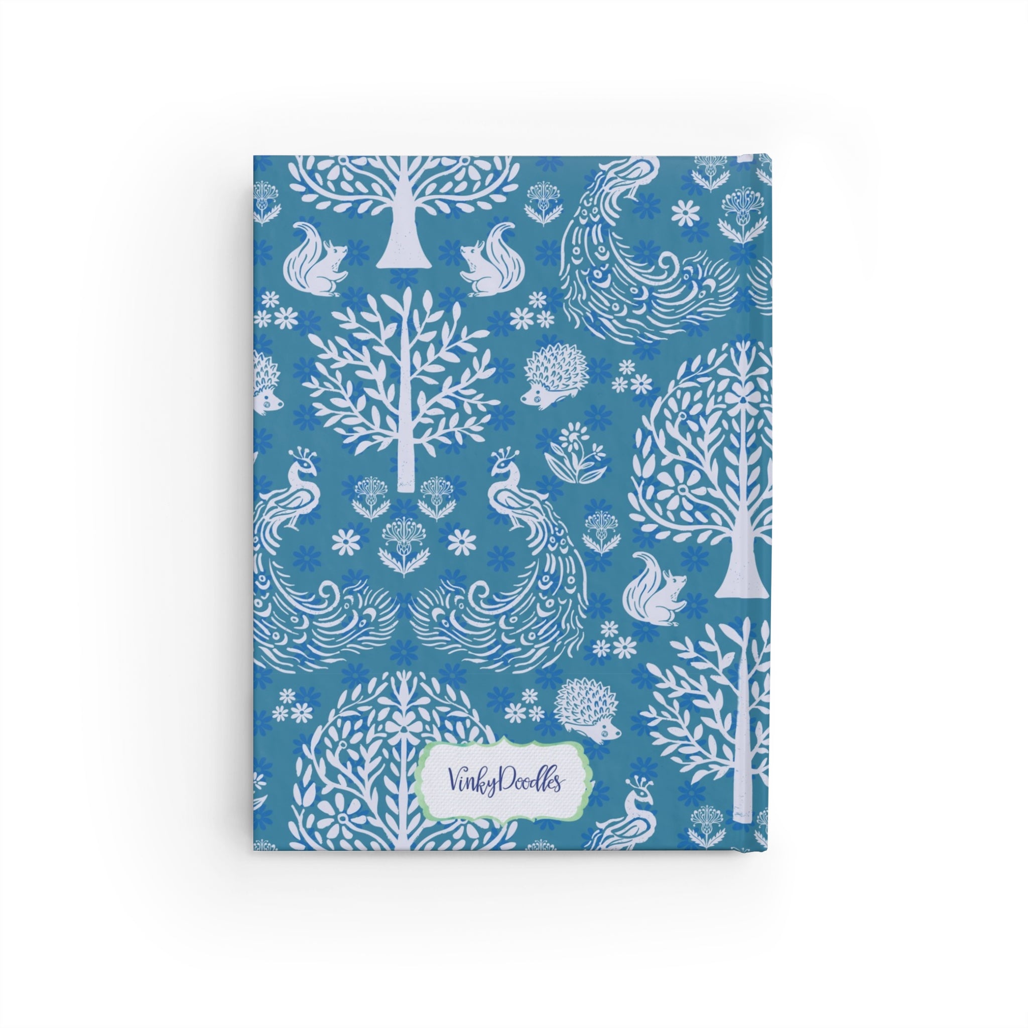 Peacock Garden Personalized Journal Blue