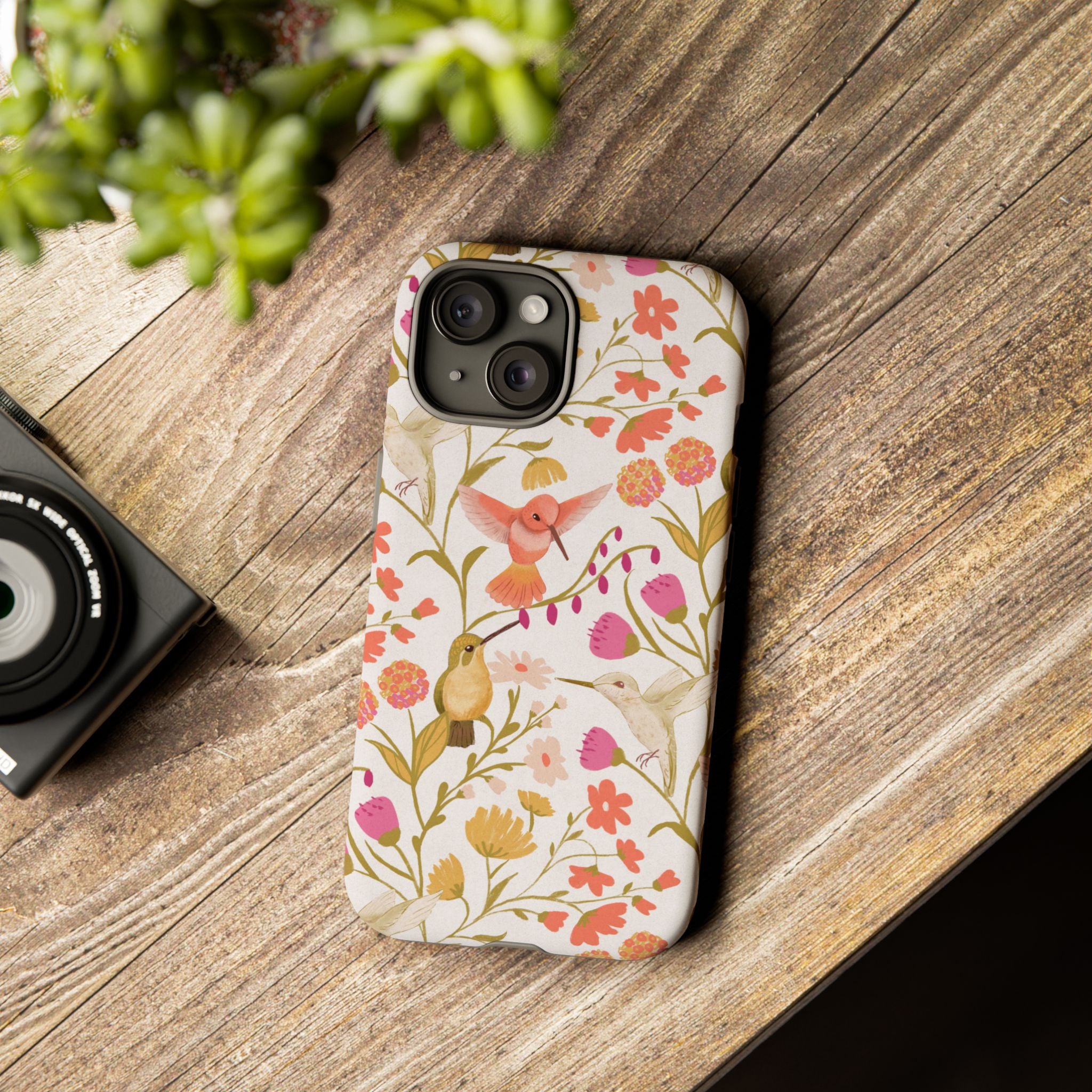 Phone Case - Hummingbird Dream Garden Floral Tough Case