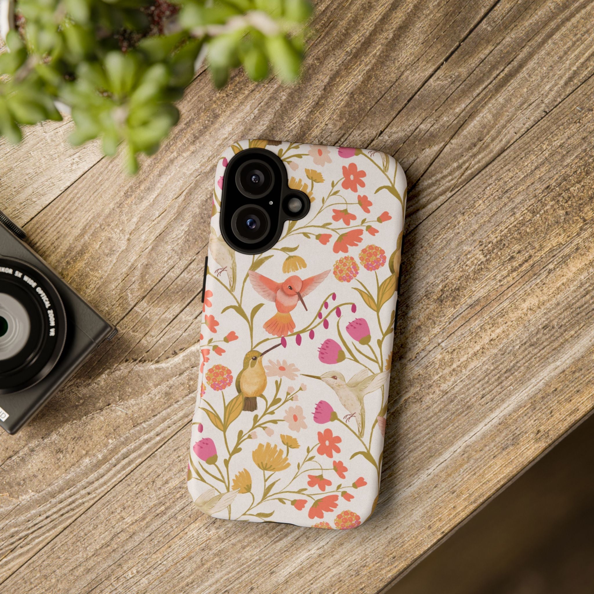 Phone Case - Hummingbird Dream Garden Floral Tough Case