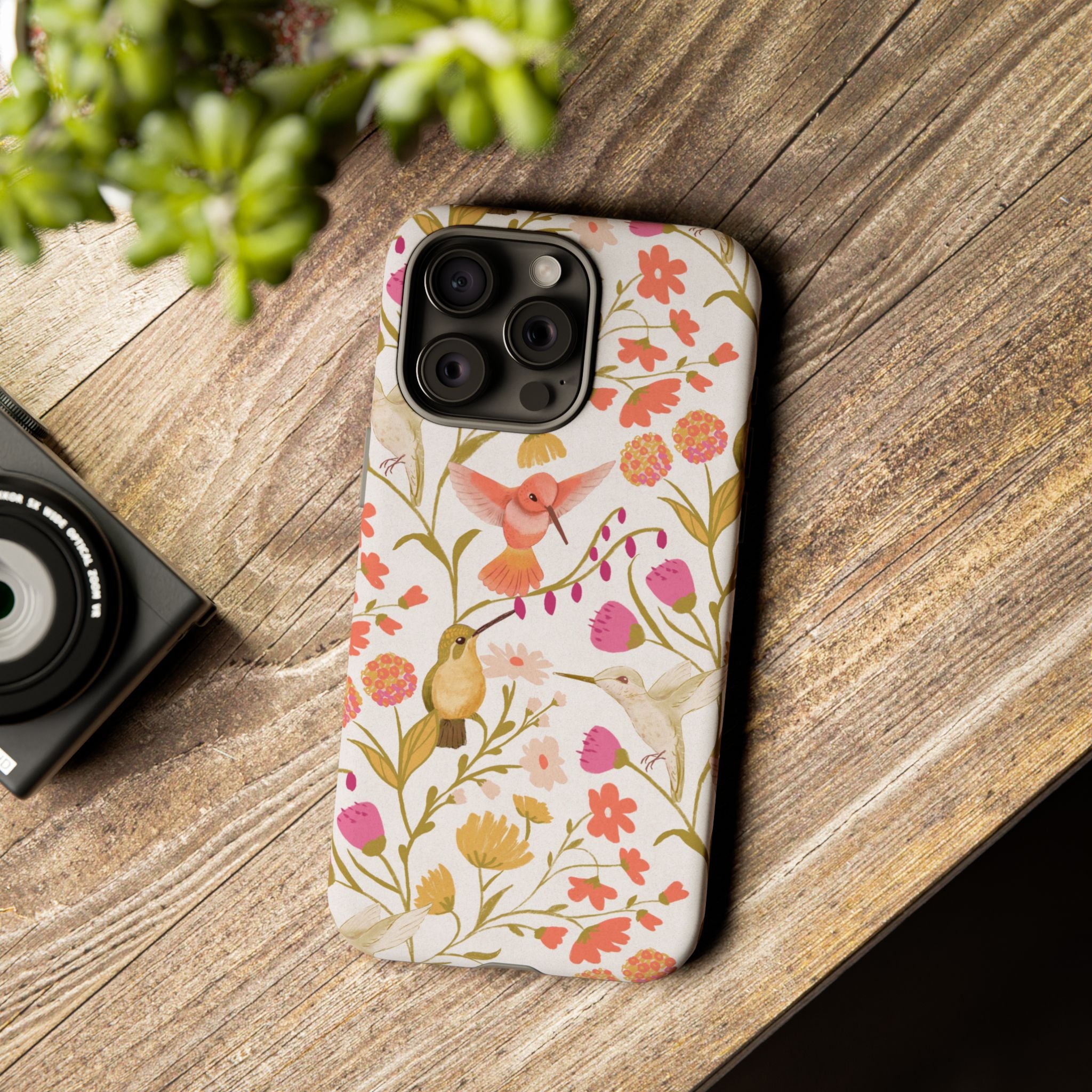 Phone Case - Hummingbird Dream Garden Floral Tough Case