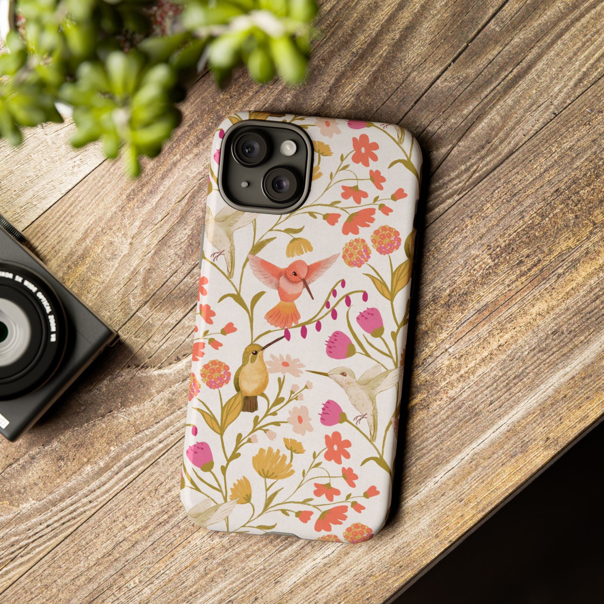 Phone Case - Hummingbird Dream Garden Floral Tough Case