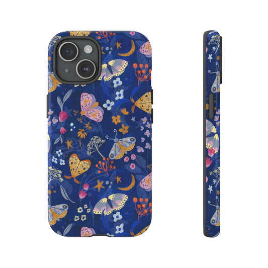 Moonlit Moth Garden Tough Phone Case