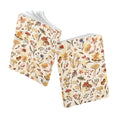 Load image into Gallery viewer, Two notebooks with cream-colored covers decorated with a dense, vintage-style botanical and mycological illustration pattern featuring mushrooms, flowers, and leaves, shown against a solid white background.
