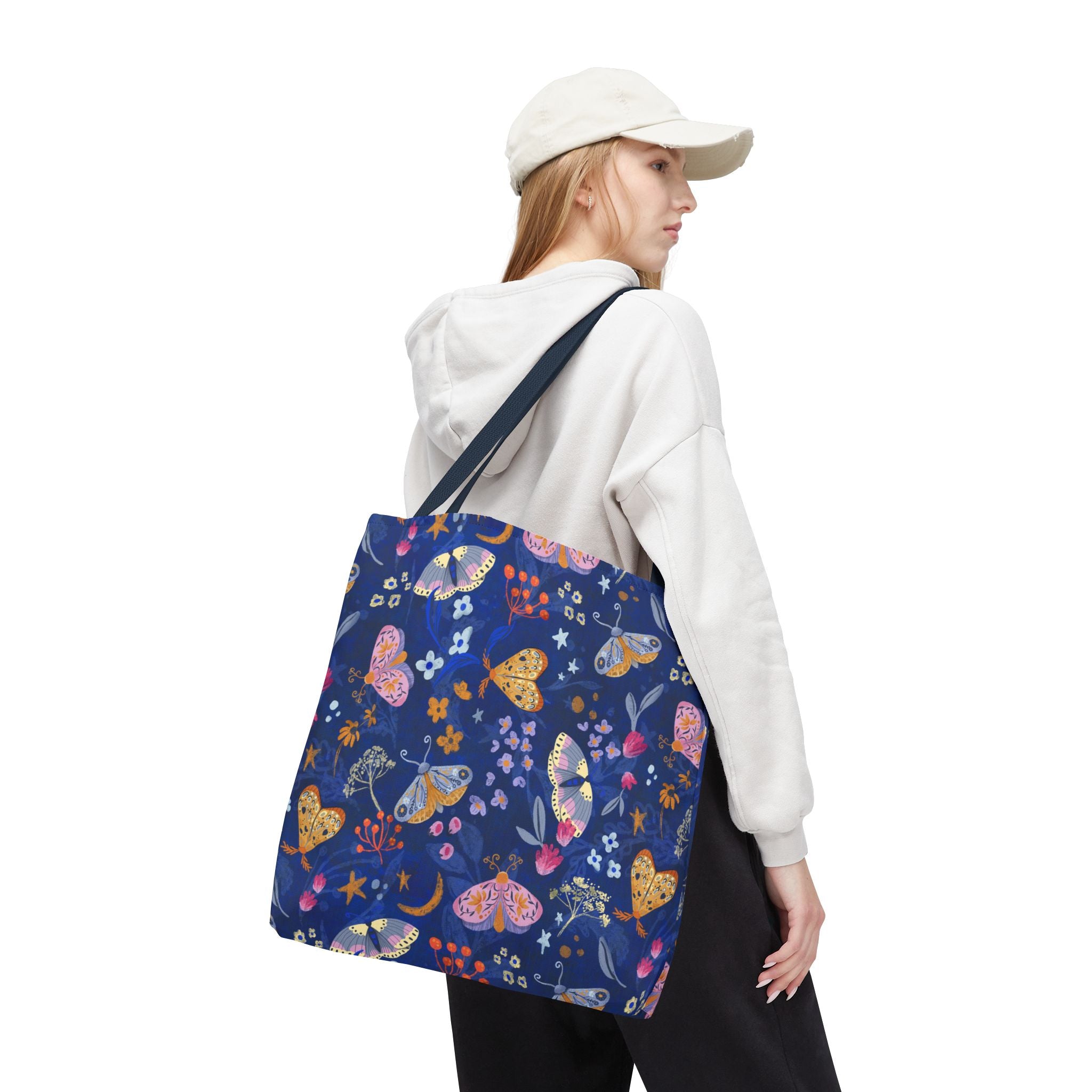Moths Midnight Garden Tote Bag