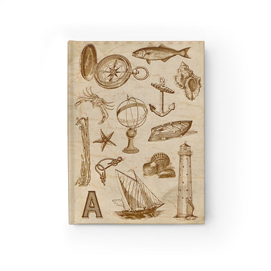 Vintage Nautical Monogram  Personalized Journal