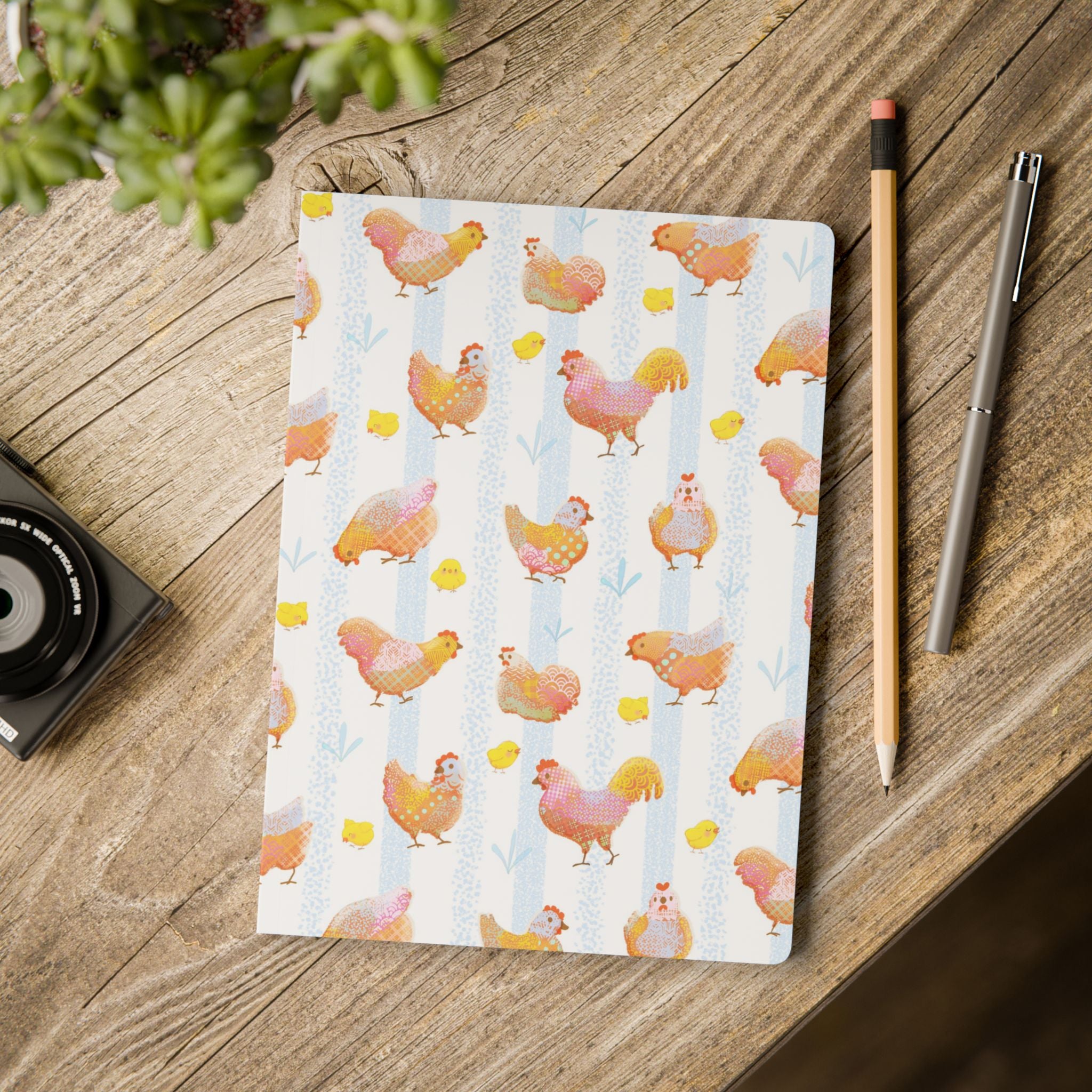 Cute Country Chickens and Chicks - Soft Cover Journal