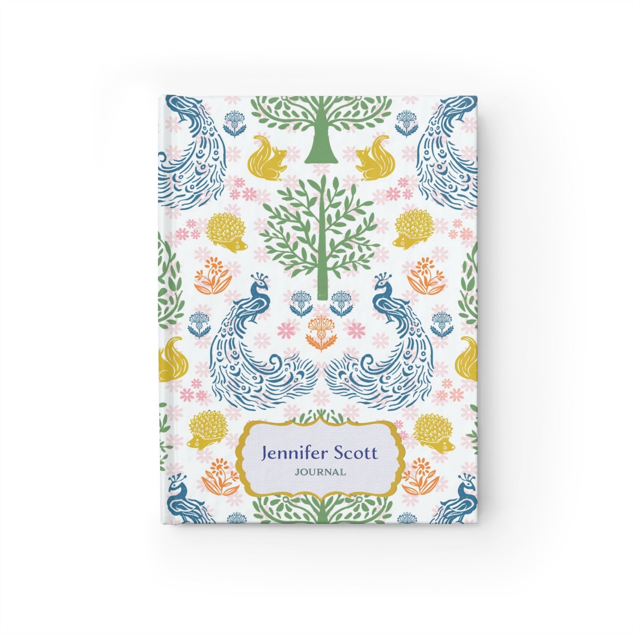 Peacock Garden Personalized Journal