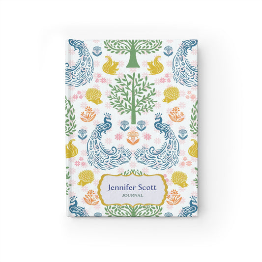 Peacock Garden Personalized Journal