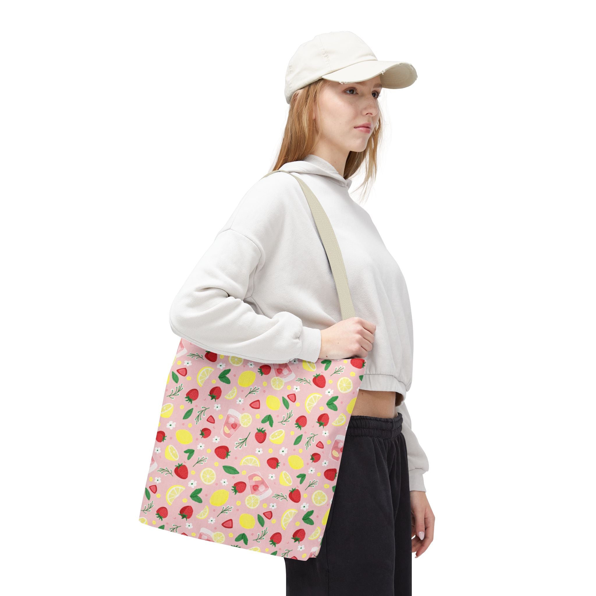 Strawberry and Mint Lemonade tote bag