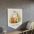 Load image into Gallery viewer, Decorative banner with a zebra reading a book and 'Let's Read' text, hanging on a wall.
