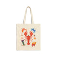 Load image into Gallery viewer, Tote bag with a colorful lobster design on a white background
