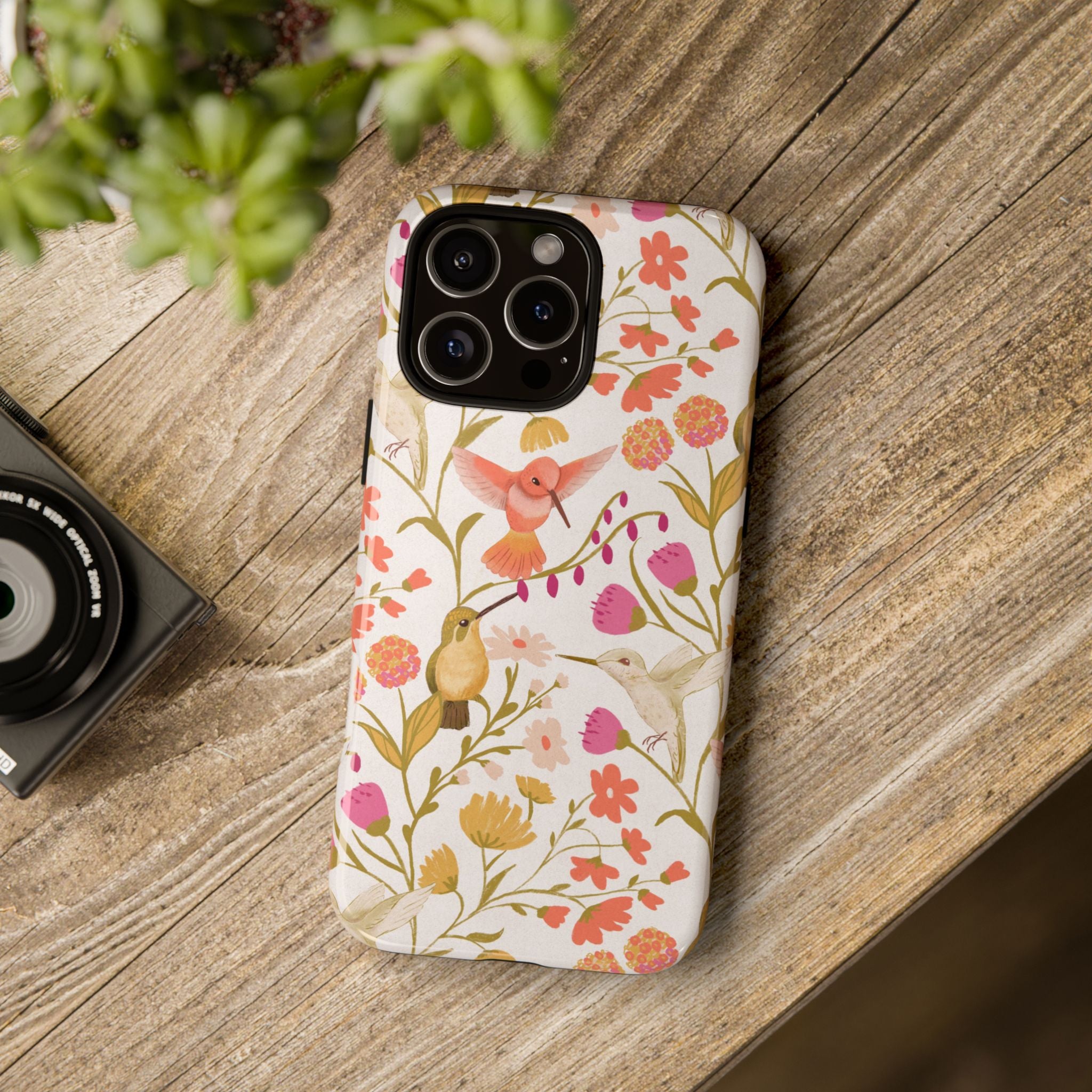 Phone Case - Hummingbird Dream Garden Floral Tough Case