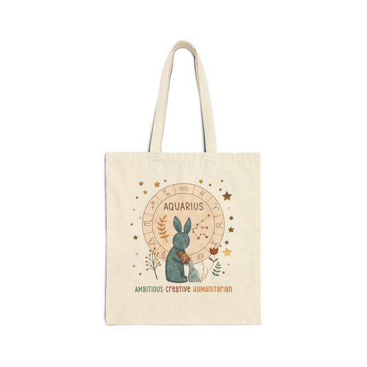 Aquarius Zodiac Tote Bag