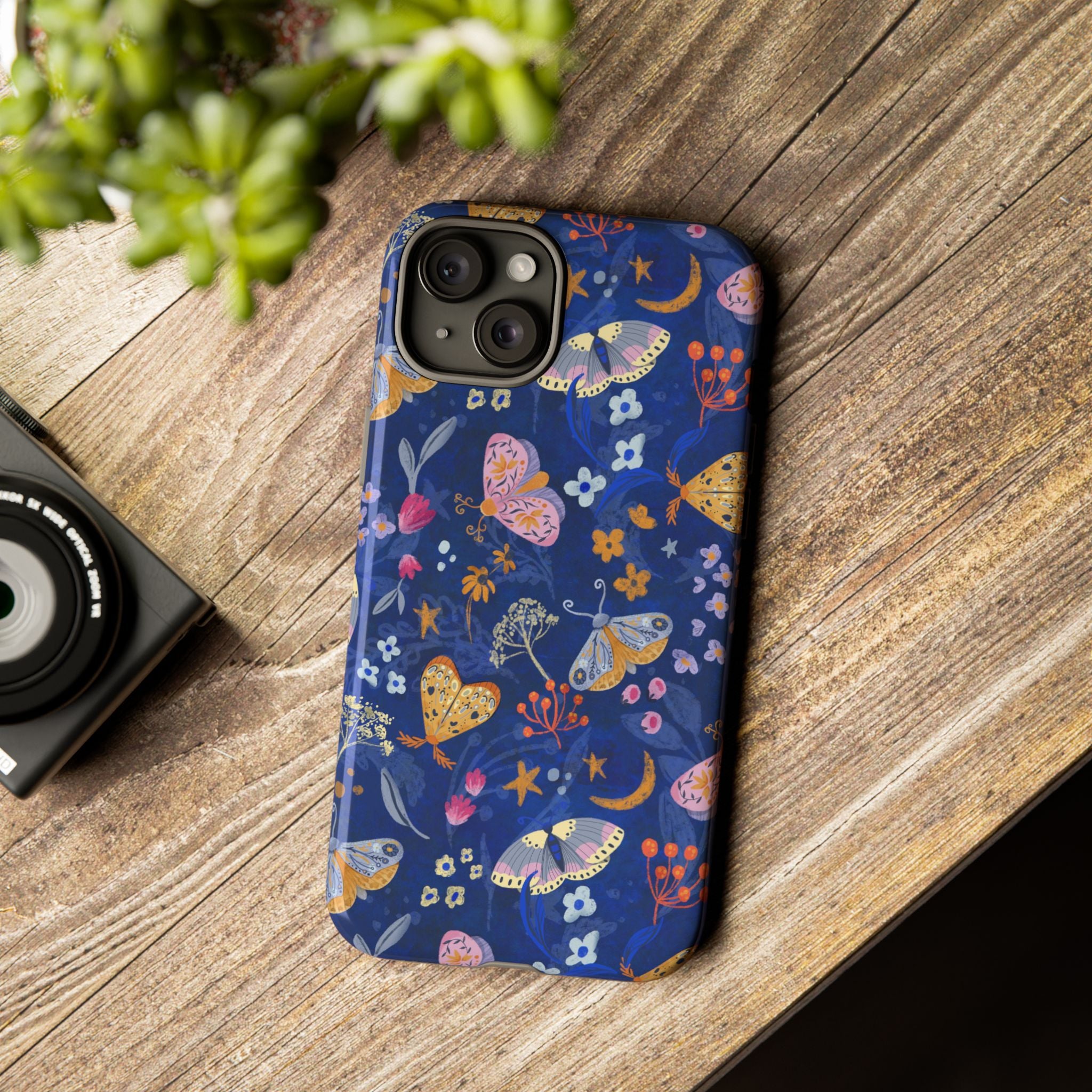 Moonlit Moth Garden Tough Phone Case