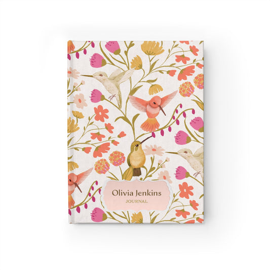 Whimsical Hummingbird Personalized Journal