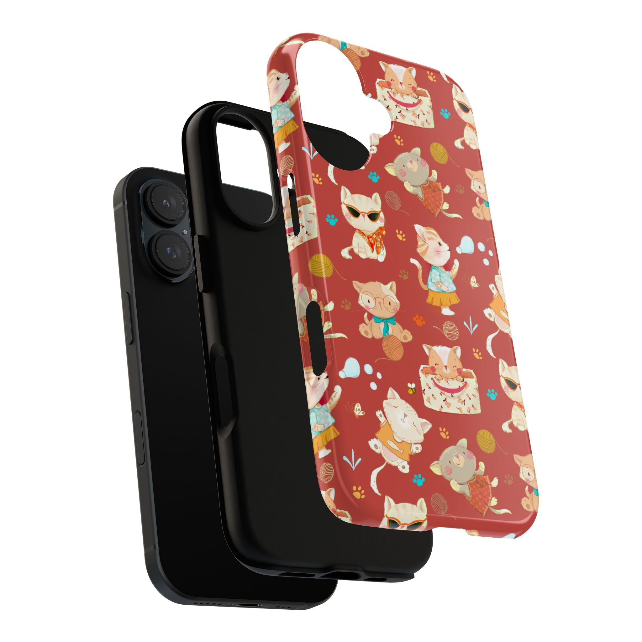 Cute Cats Fun Pattern iPhone Case