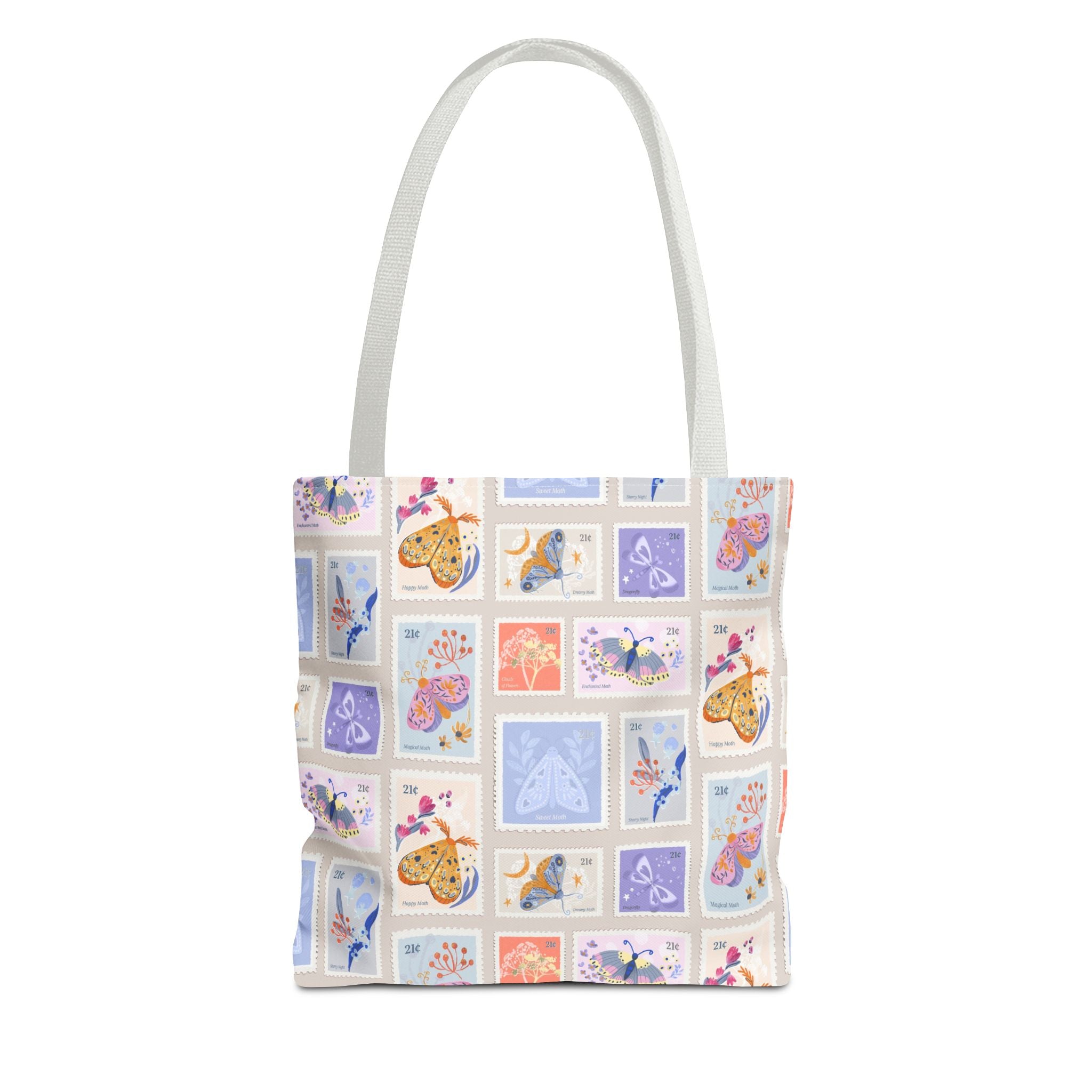 Vintage Moths Stamps Tote Bag