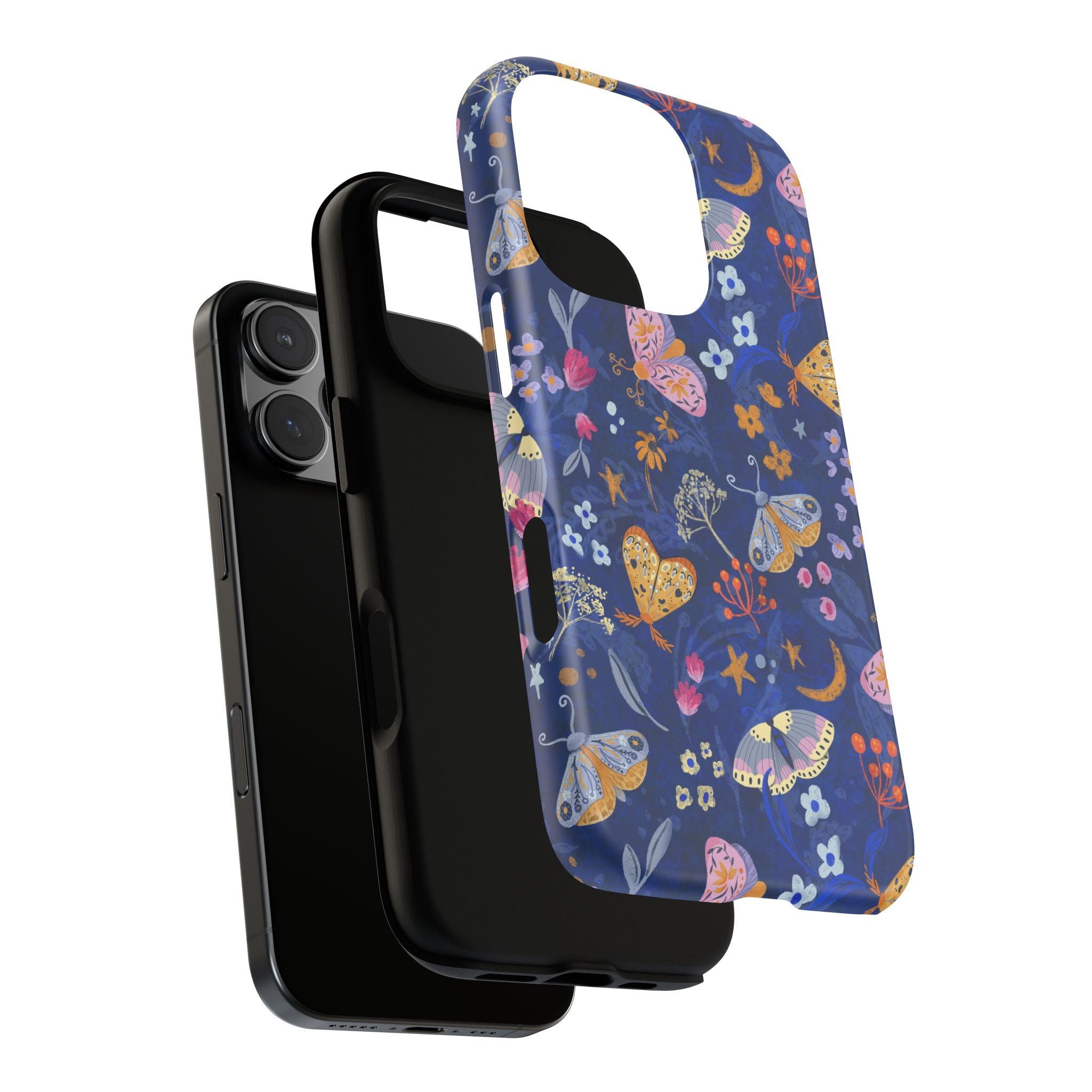 Moonlit Moth Garden Tough Phone Case