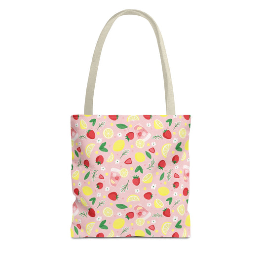 Strawberry and Mint Lemonade tote bag