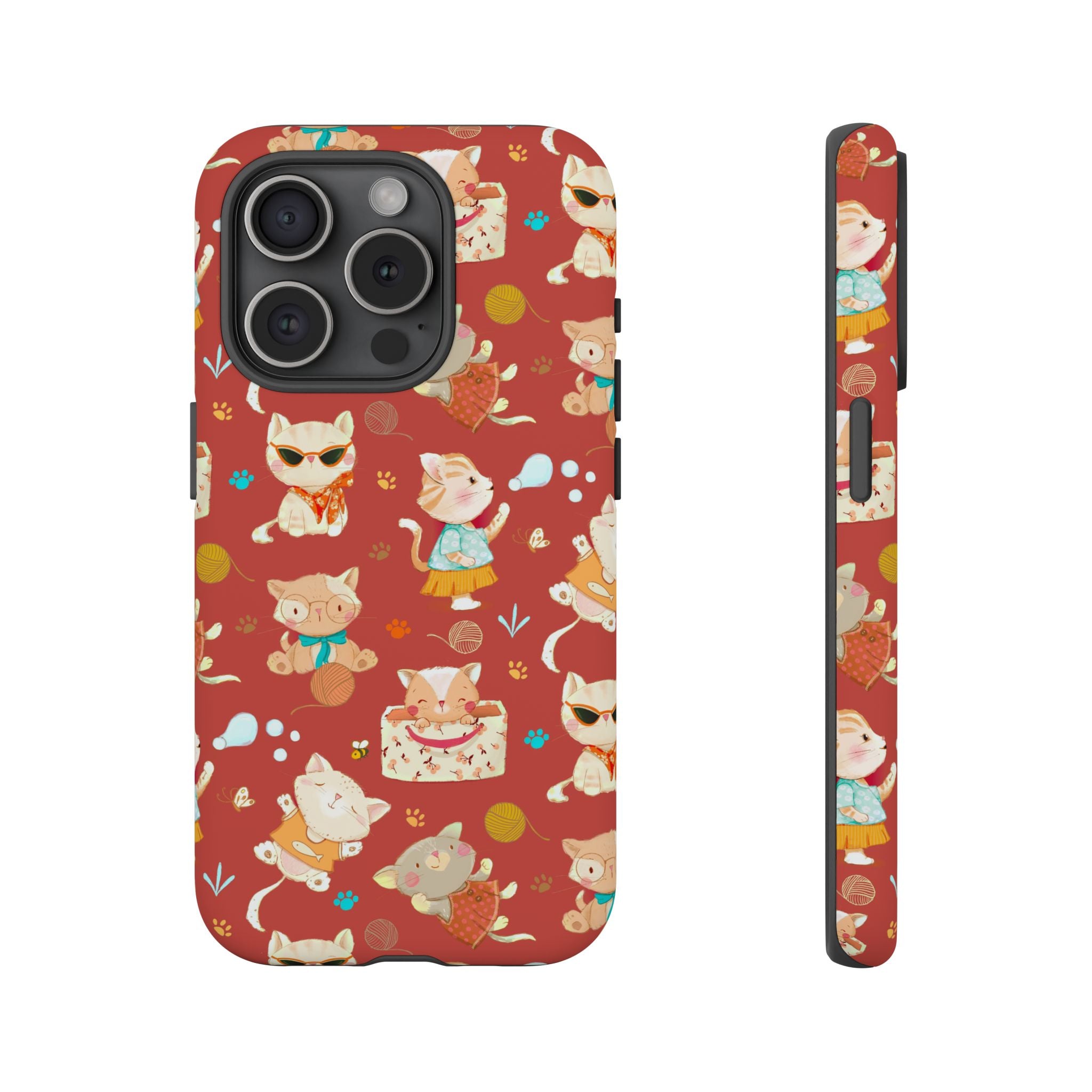 Cute Cats Fun Pattern iPhone Case