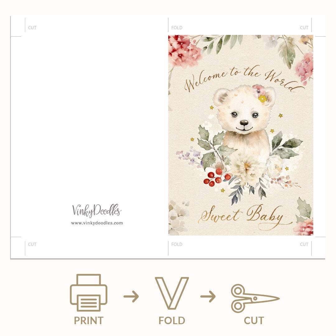 Welcome Sweet Baby Greeting Card