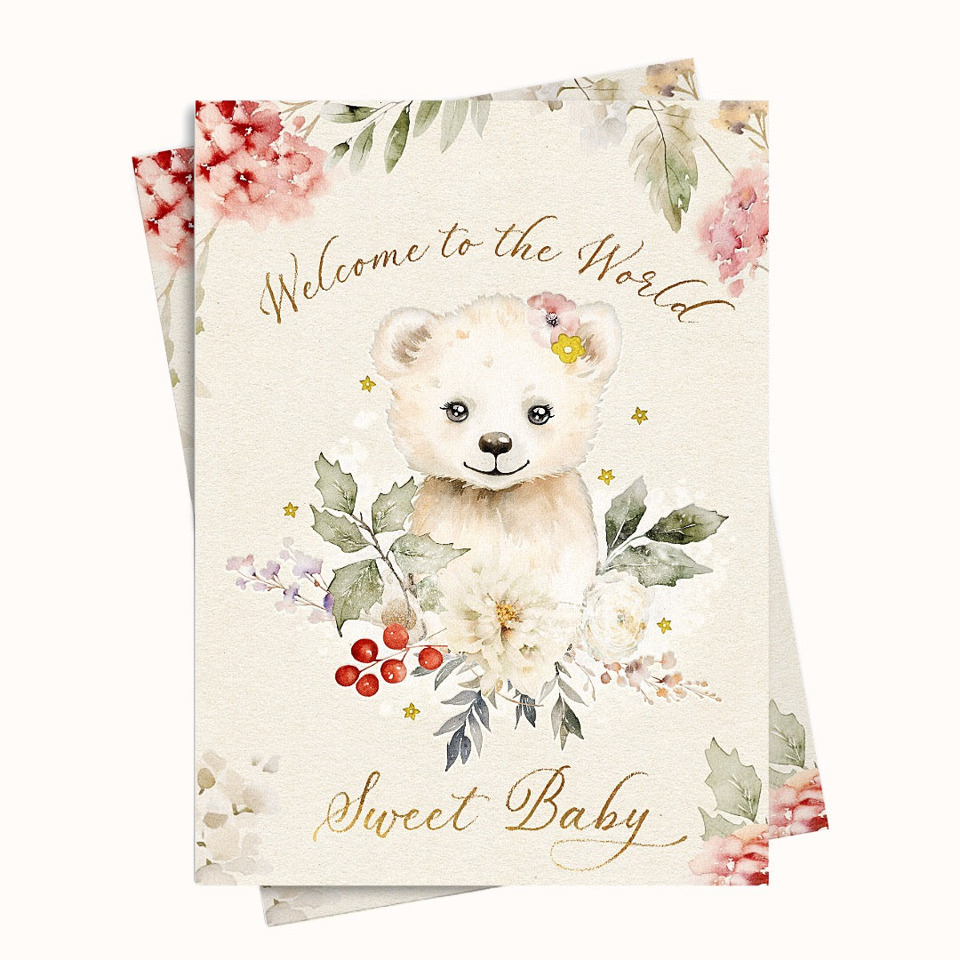 Welcome Sweet Baby Greeting Card